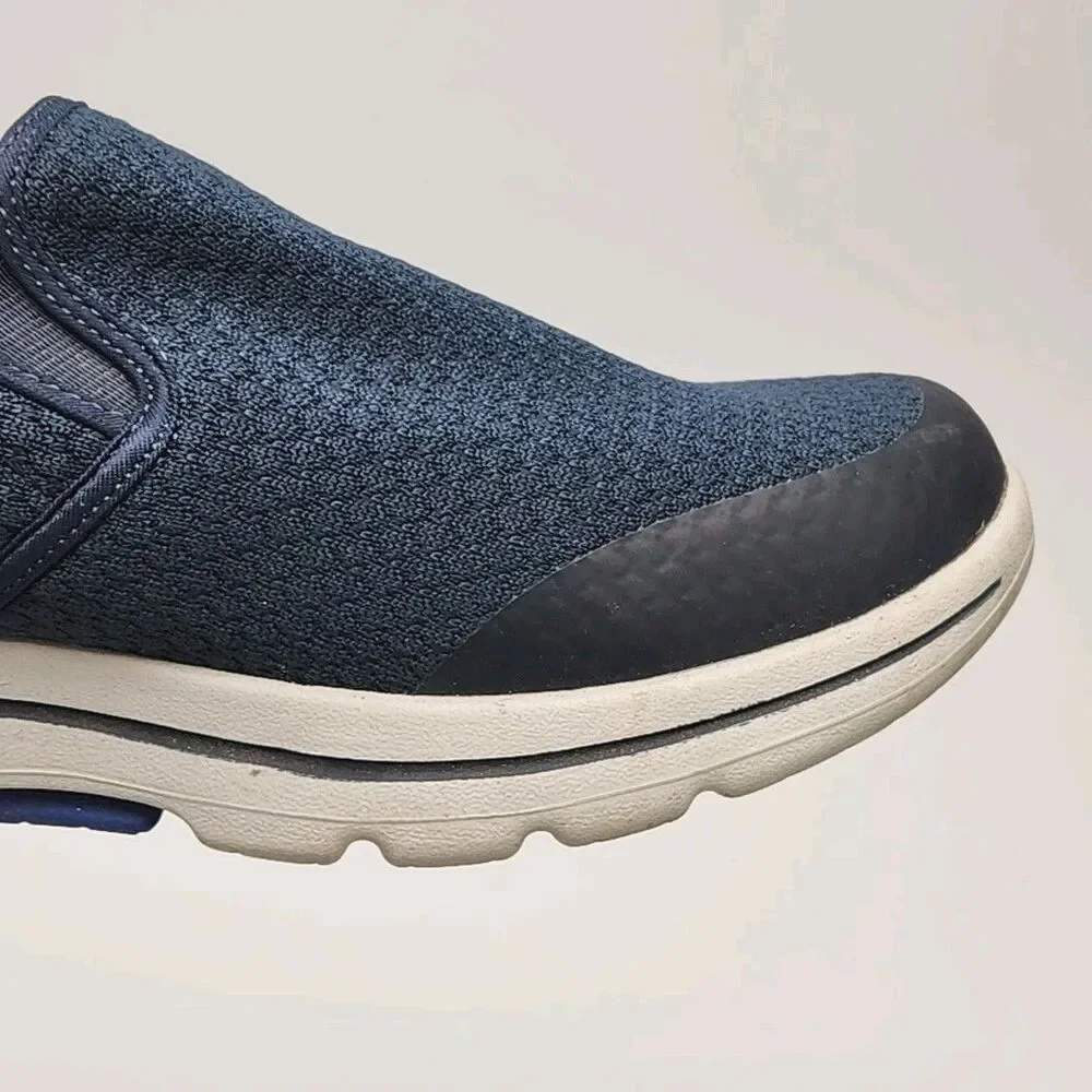 Skechers Sneaker Shoe Blue Go Walk 5 Ultra Women Sz 11.5 Wide Fit Air Cool Goga